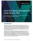 OpenText Media Management Audit Module FAQ