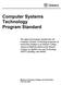 Computer Systems Technology Program Standard
