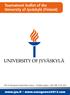 Tournament leaflet of the University of Jyväskylä (Finland)