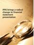 IFRS brings a radical change to financial statement presentation