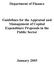 Department of Finance. Guidelines for the Appraisal and Management of Capital Expenditure Proposals in the Public Sector