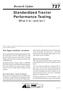 Standardized Tractor Performance Testing