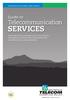 SERVICES. Telecommunication. Guide to. Waitsfield and Champlain Valley Telecom