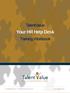 TalentValue. Your HR Help Desk. Training Workbook