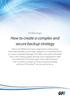 How to create a complex and secure backup strategy