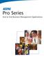 Pro Series. End-to-End Business Management Applications