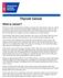 Thyroid Cancer. What is cancer?