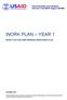 WORK PLAN YEAR 1 WORK PLAN AND PERFORMANCE MONITORING PLAN