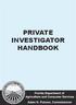 PRIVATE INVESTIGATOR HANDBOOK