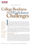 Challenges. Workforce. College Readiness. and