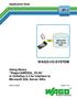 WAGO-I/O-SYSTEM. Using library WagoLibMSSQL_03.lib in CoDeSys 2.3 for interface to Microsoft SQL Server 200x. Application Note