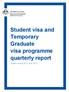 Student visa and Temporary Graduate visa programme quarterly report