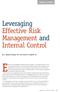Leveraging Effective Risk Management and Internal Control