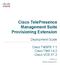 Cisco TelePresence Management Suite Provisioning Extension