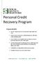 Personal Credit Recovery Program