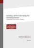 MOBILE APPS FOR WEALTH MANAGEMENT