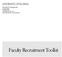 Faculty Recruitment Toolkit UNIVERSITY OF FLORIDA