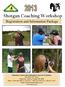 Shotgun Coaching Workshop Registration and Information Package
