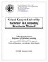 Grand Canyon University Bachelors in Counseling Practicum Manual