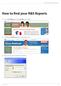 How to find your R&S Reports