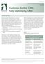 Customer-Centric CRM: Fully Optimizing CRM