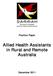Position Paper. Allied Health Assistants in Rural and Remote Australia