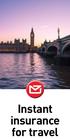 Instant insurance for travel