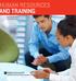 uman Resources nd Training 2012 2013 Program and Course Guide
