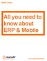 All you need to know about ERP & Mobile