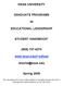 KEAN UNIVERSITY GRADUATE PROGRAMS EDUCATIONAL LEADERSHIP STUDENT HANDBOOK* (908) 737-4270. www.kean.edu//~edlead. lelovitz@kean.