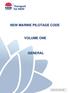 NSW MARINE PILOTAGE CODE VOLUME ONE GENERAL