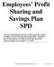 Employees Profit Sharing and Savings Plan SPD