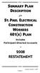 SUMMARY PLAN DESCRIPTION ST.PAUL ELECTRICAL CONSTRUCTION WORKERS 401(K) PLAN 2008 RESTATEMENT. for. Includes Participant-Directed Accounts