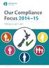 Our Compliance Focus 2014 15