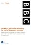 The BBC s approach to managing the cost of its support functions