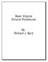 Basic Virginia Divorce Procedures. By: Richard J. Byrd