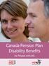 Canada Pension Plan Disability Benefits. for People with MS. BC & Yukon Division