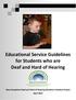 Educational Service Guidelines for Students who are Deaf and Hard of Hearing