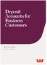 Deposit Accounts for Business Customers