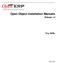 Open Object Installation Manuals