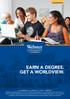 EARN A DEGREE. GET A WORLDVIEW. UNDERGRADUATE