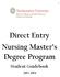 Direct Entry Nursing Master s Degree Program