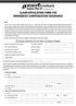 CLAIM APPLICATION FORM FOR WORKMEN'S COMPENSATION INSURANCE