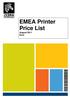 EMEA Printer Price List August 2011 Euro