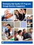 Developing High Quality CTE Programs through Business Engagement