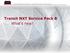 Your single-source partner for corporate product communication. Transit NXT Service Pack 8 What's new?