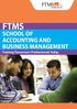 FTMS SCHOOL OF ACCOUNTING AND BUSINESS MANAGEMENT