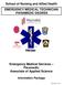 School of Nursing and Allied Health EMERGENCY MEDICAL TECHNICIAN PARAMEDIC DEGREE