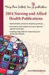 2014 Nursing and Allied Health Publications
