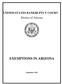 UNITED STATES BANKRUPTCY COURT District of Arizona EXEMPTIONS IN ARIZONA